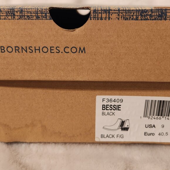 Born - Ankle Boot - Bessie - Black Smooth Leather - Size 9 (EU 40.5) - Picture 8 of 8